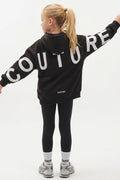 VXN Girls Leggings & Hoodie Set - Black