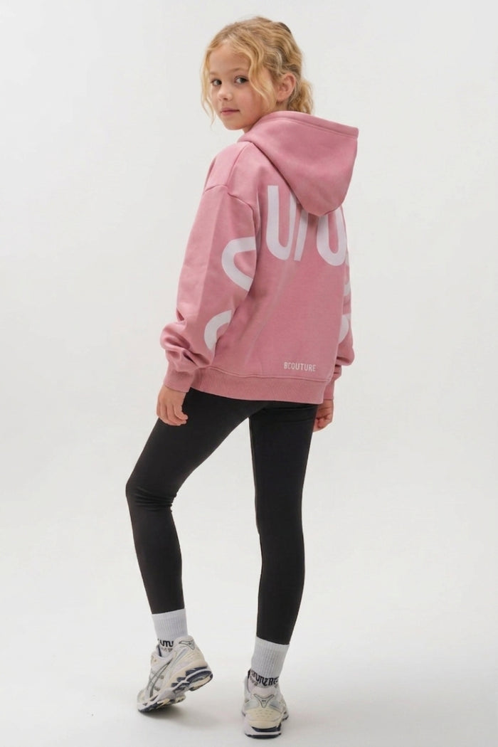 VXN Girls Leggings & Hoodie Set - Dusty Pink