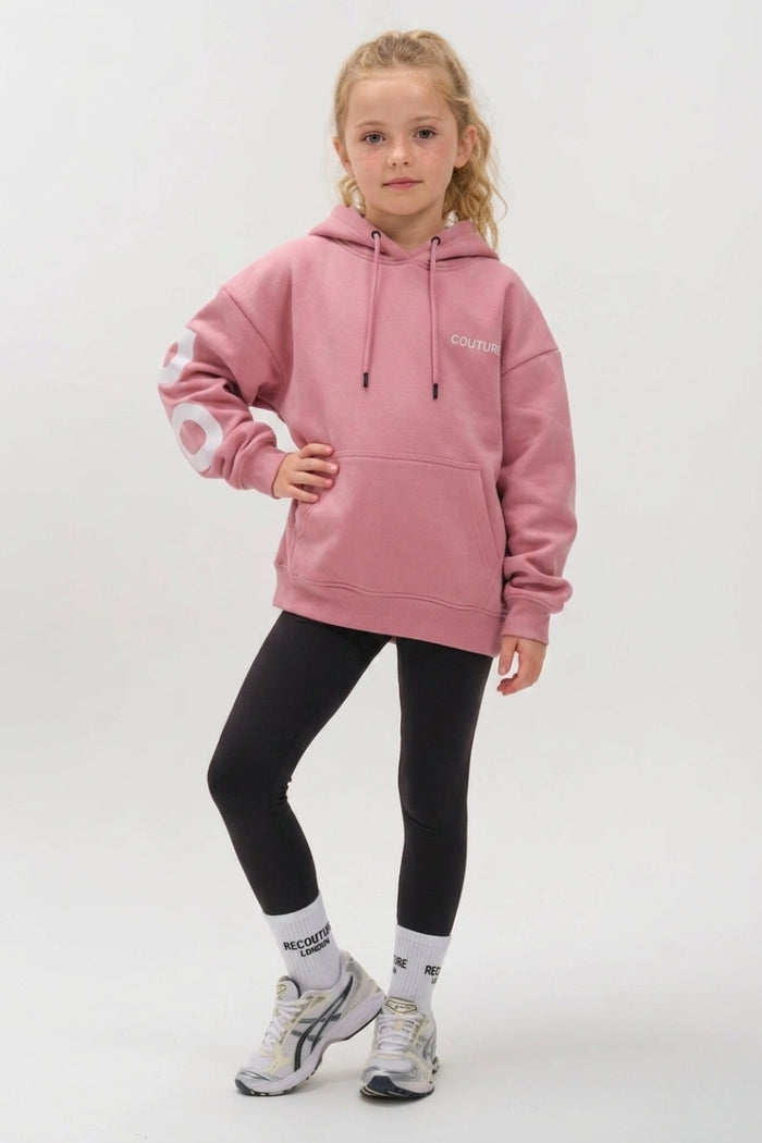VXN Girls Leggings & Hoodie Set - Dusty Pink