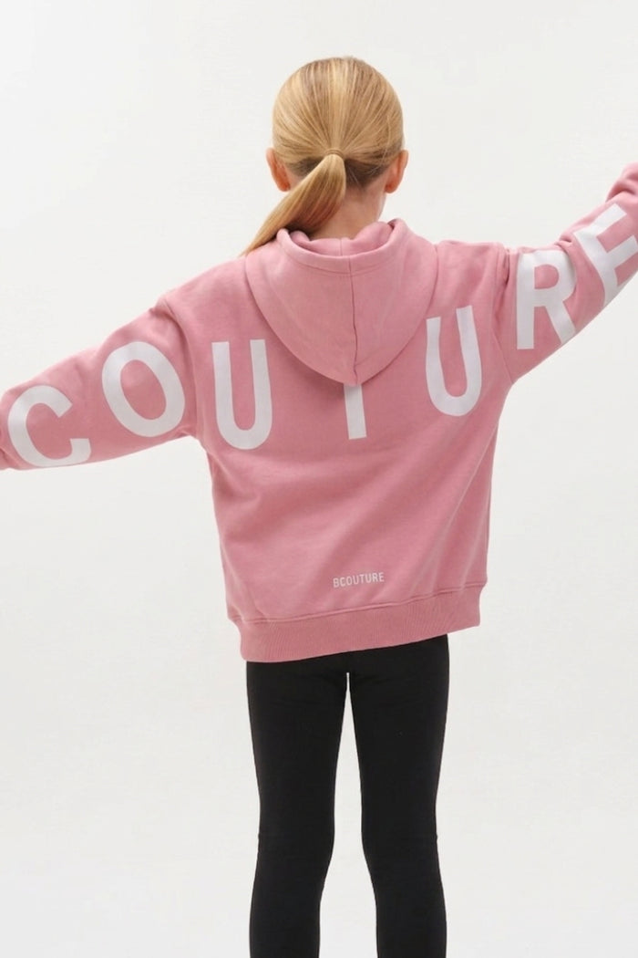VXN Girls Leggings & Hoodie Set - Dusty Pink