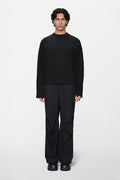 RAINS Waffle Long Sleeve T-Shirt Rains Black Long Sleeve