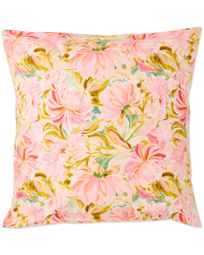 Warm Floral Breeze Organic Cotton European Pillowcases