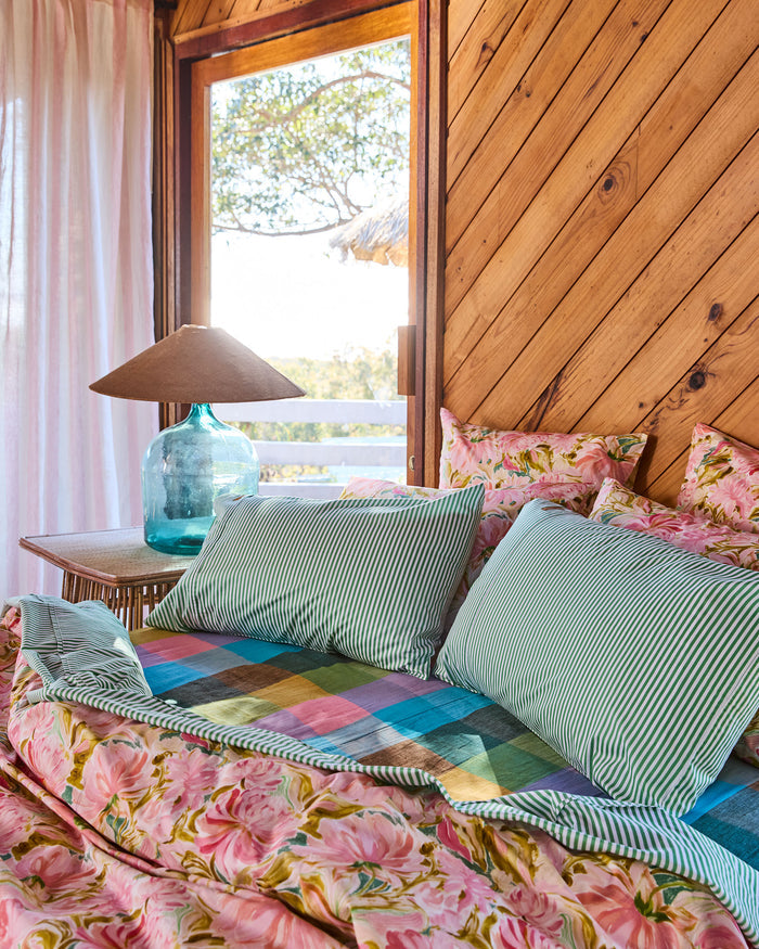 Warm Floral Breeze Organic Cotton European Pillowcases