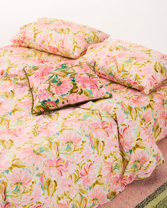 Warm Floral Breeze Organic Cotton Pillowcases