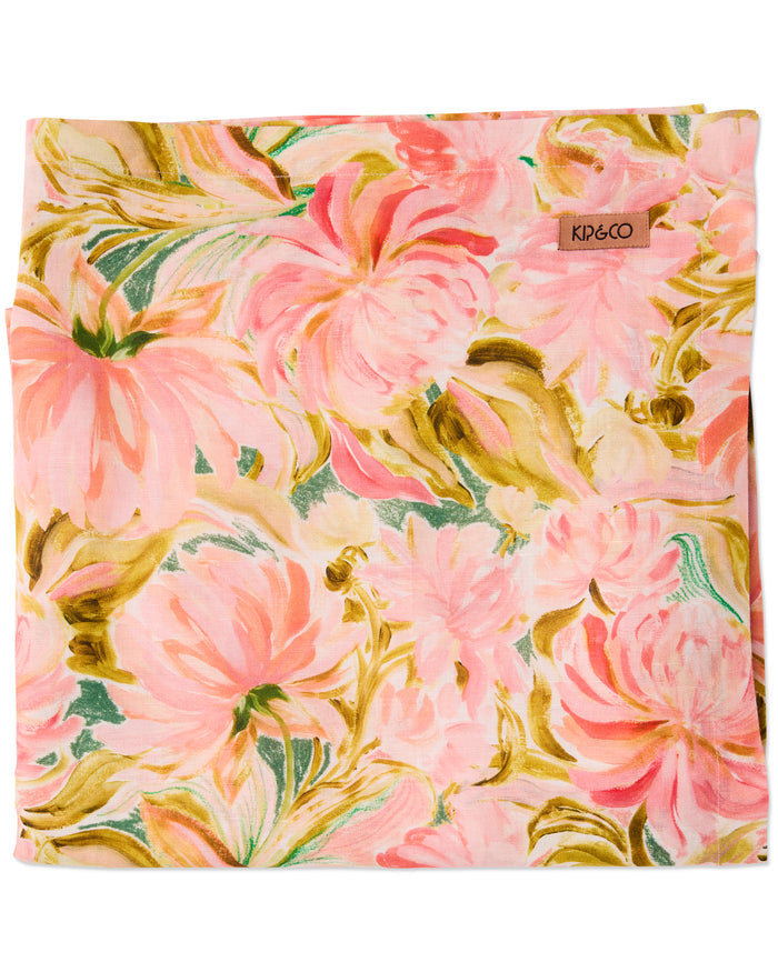 Warm Floral Breeze Tablecloth