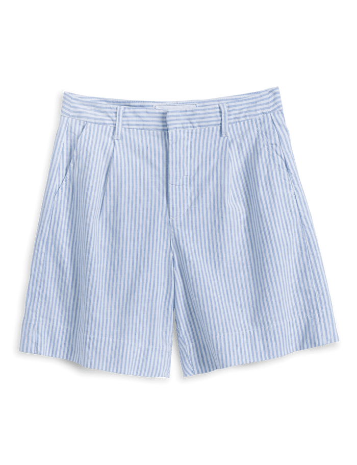 WATERFORD 7.5" Blue and White Stripe, Italian Performance Linen
