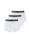 Boxers 3-Pack, Respect Waistband, White - 1