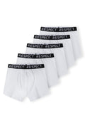 Boxers 5-Pack RESPECT Waistband White - 1