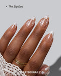 White Flower French Soft Gel Press-On Nails