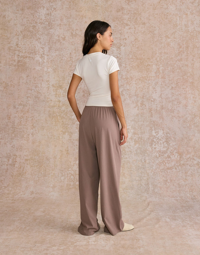 Wide Leg Pant in Pebble