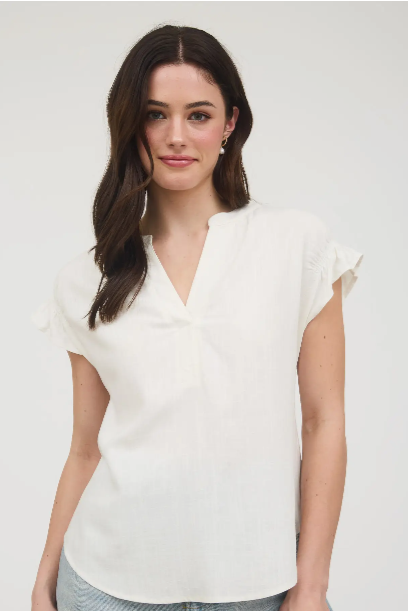 Windsor Split-Neck Blouse - Adored A Lovely Boutique