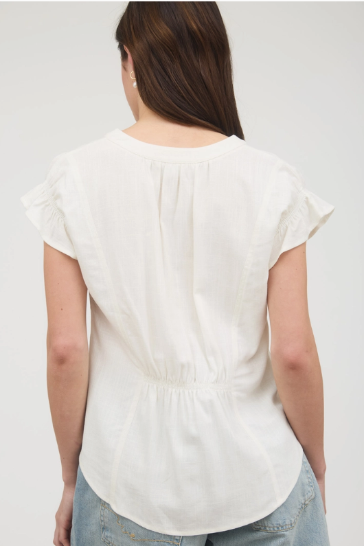 Windsor Split-Neck Blouse - Adored A Lovely Boutique