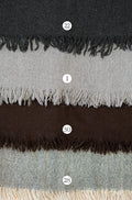 Available colour options for handwoven shawl in woven natural-look fabric wool blend by Celtic Fusion