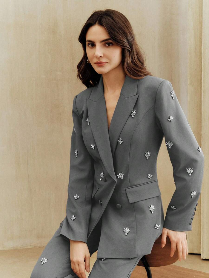 Women Rich Look Lightweight Blazer-2