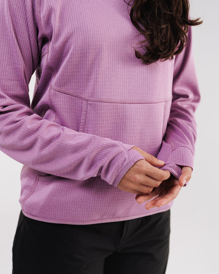 Womens Air-Grid Fleece Dusky Lavender