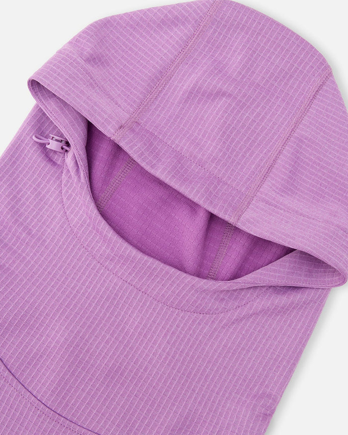 Womens Air-Grid Fleece Dusky Lavender flat lay