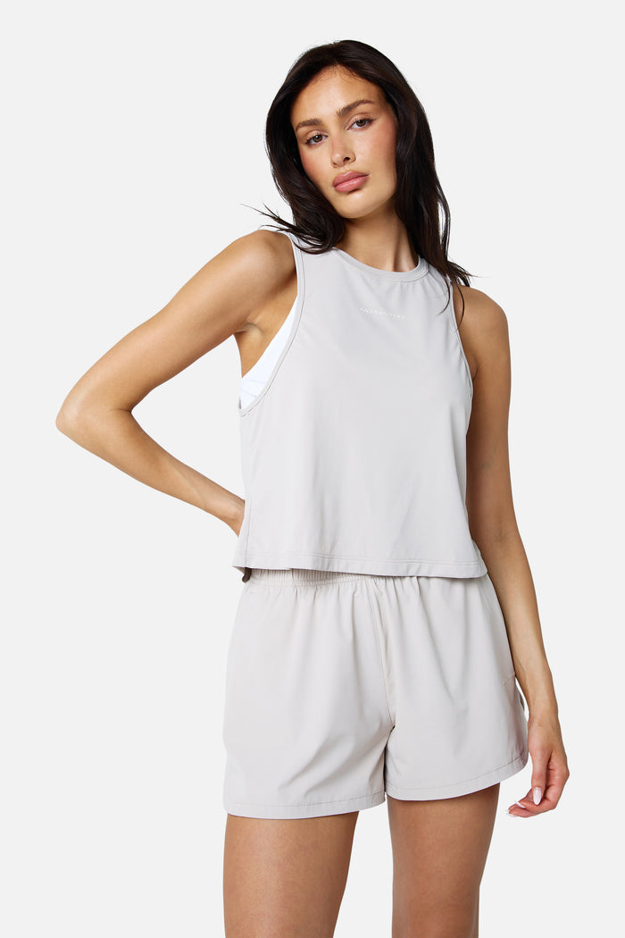 Womens Andara Pleated Short - Pebble Stone/Frosted Ridge