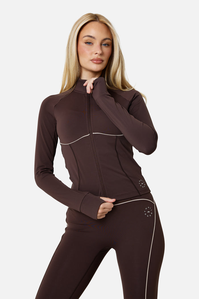 Womens Drift Track Jacket - Bitter Chocolate
