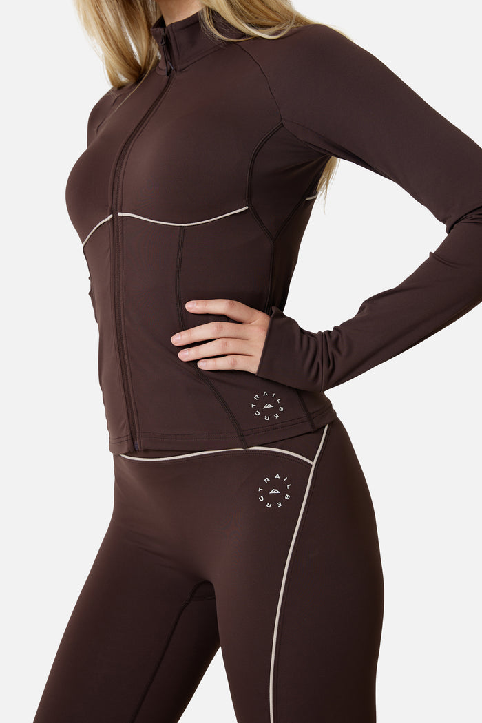 Womens Drift Track Jacket - Bitter Chocolate