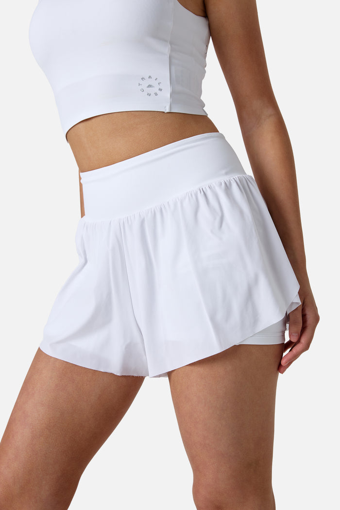 Womens Endura Running Short - White
