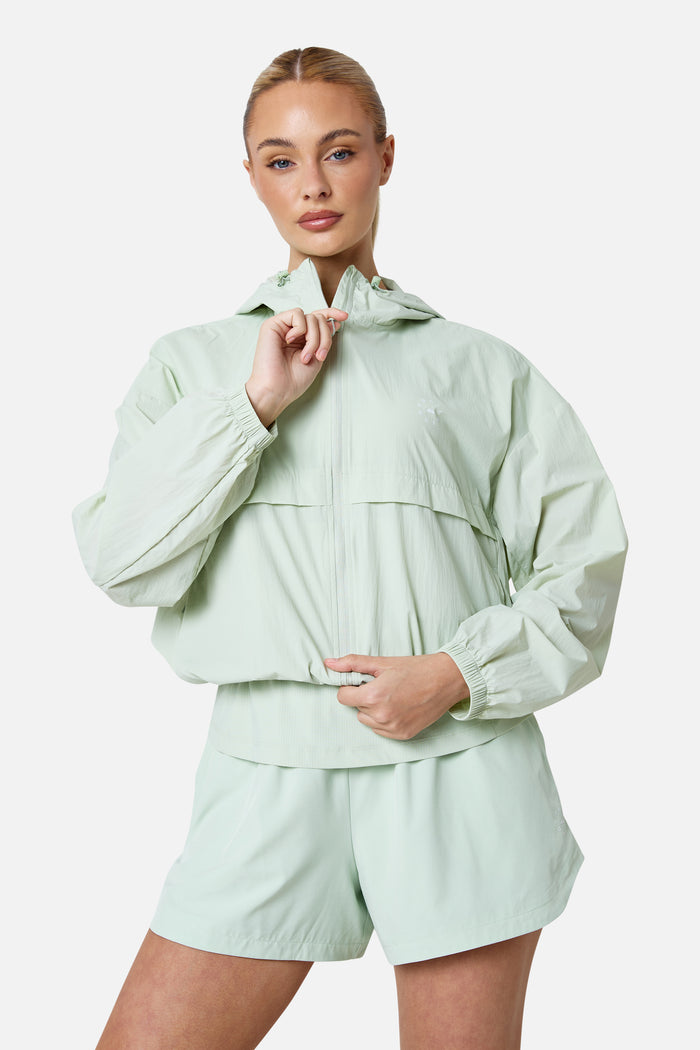 Womens Endura Running Windbreaker - Pistachio Cream
