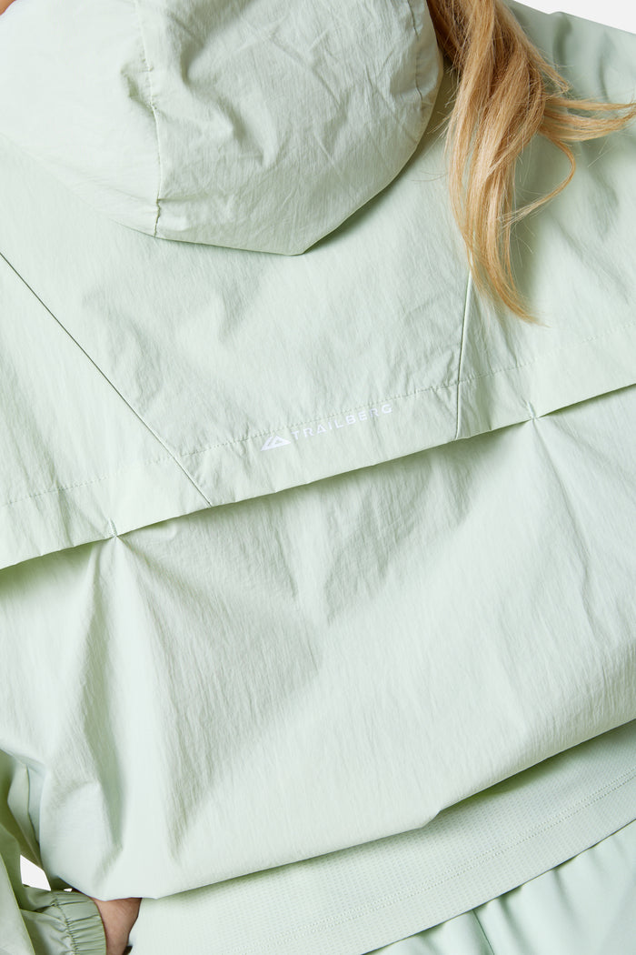 Womens Endura Running Windbreaker - Pistachio Cream