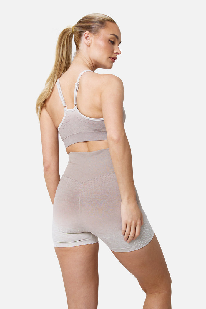 Womens Evocurve Seamless Cycling Short - Pebble Stone / Pale Taupe / Frosted Ridge