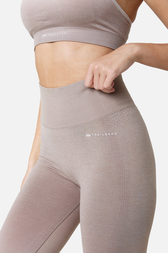 Womens Evocurve Seamless Legging - Pebble Stone / Pale Taupe / Frosted Ridge