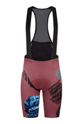Women's La Posta Urto Bib Short by Giordana Cycling, Brown, Made in Italy