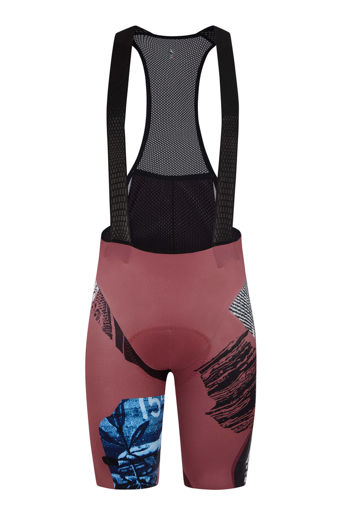 Women's La Posta Urto Bib Short by Giordana Cycling, Brown, Made in Italy