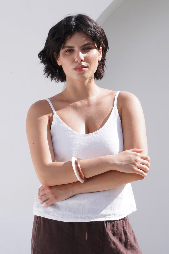 Women’s Linen Camisole Top CAMELLIA - IN STOCK