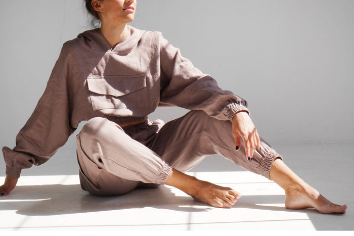 Women’s Linen Cargo Joggers LUMA - IN STOCK