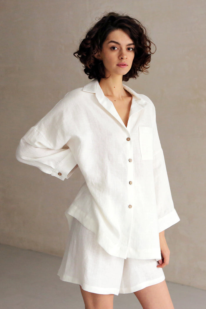 Women’s Linen Shirt FENNEL in Cream