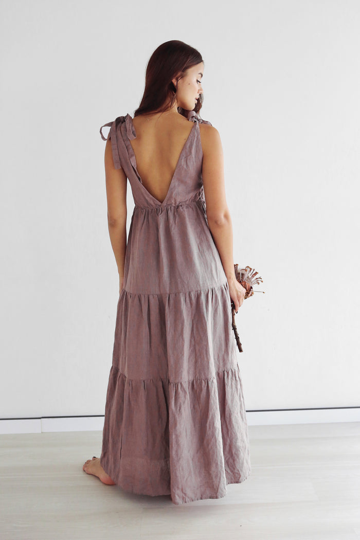 Women's Linen Sundress MELIA - IN STOCK