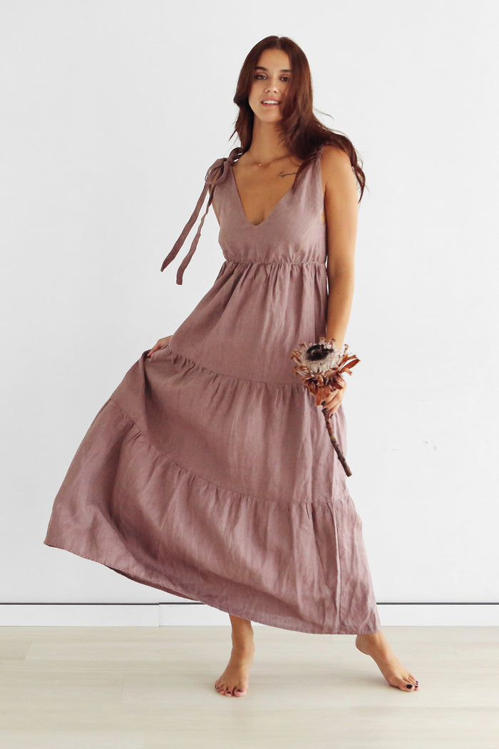 Women's Linen Sundress MELIA - IN STOCK