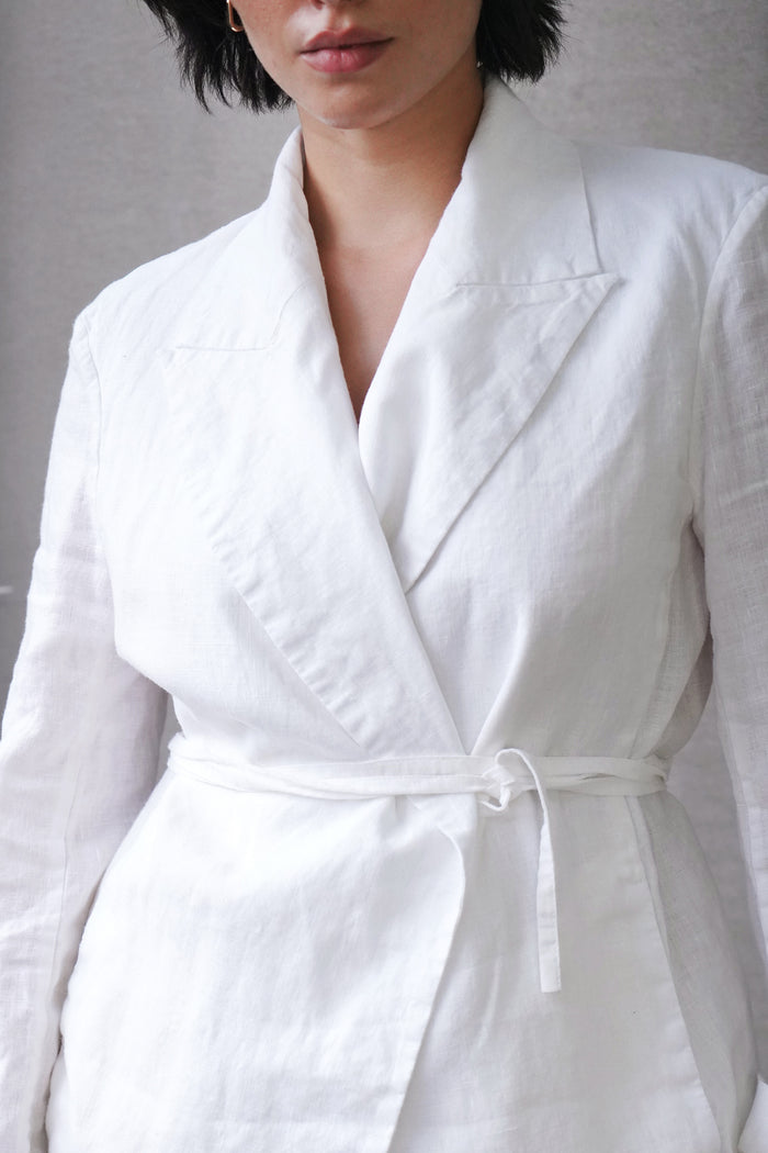 Women’s Linen Wrap Blazer JASMI - IN STOCK