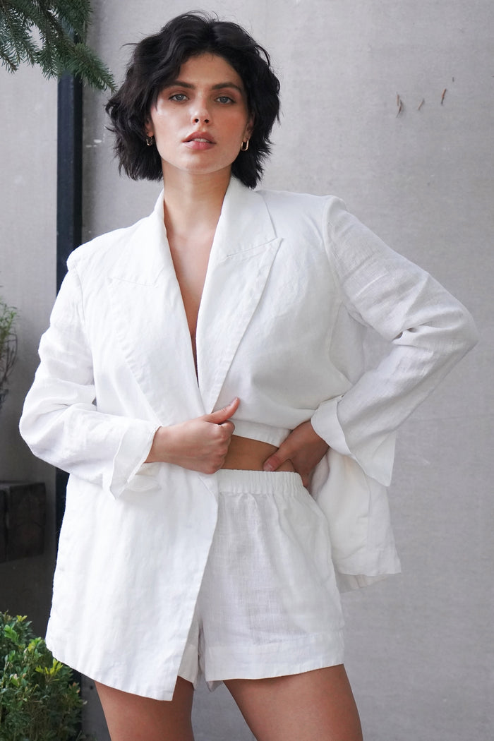 Women’s Linen Wrap Blazer JASMI - IN STOCK
