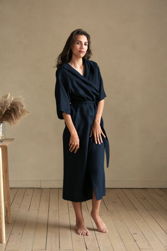Women’s Long Linen Kimono MIMOSA - IN STOCK