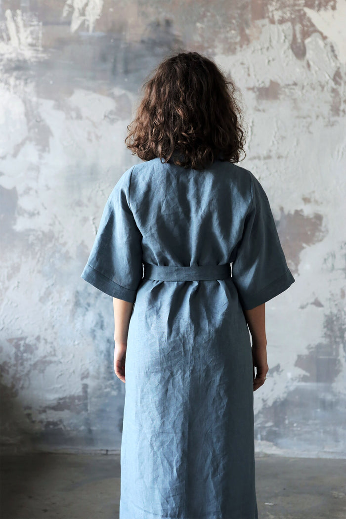 Women’s Long Linen Kimono UME - IN STOCK