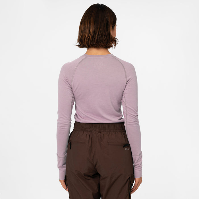 Womens Merino LS Base Layer Lilac