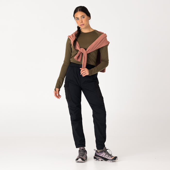 Womens Merino LS Base Layer Olive