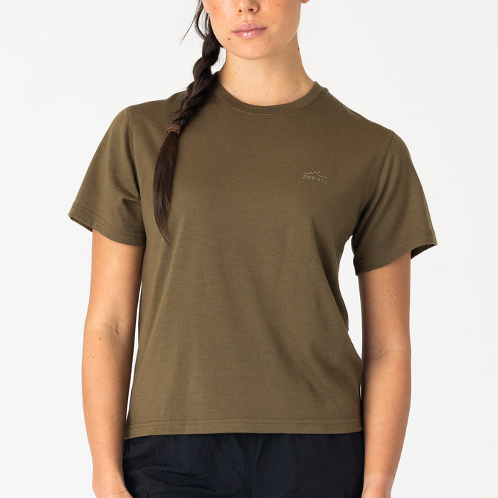 Womens Merino T-Shirt Olive