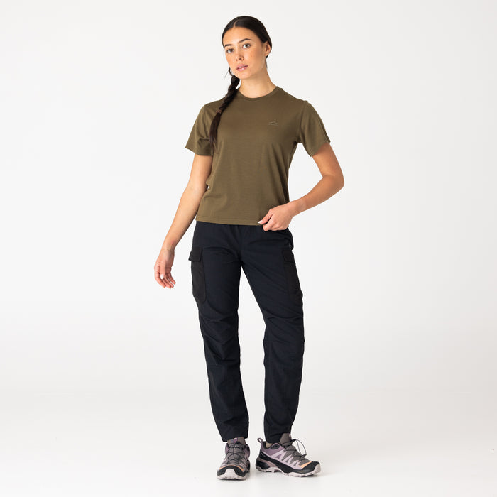 Womens Merino T-Shirt Olive