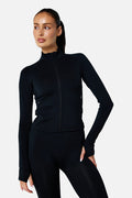Womens Sculpt Core Track Jacket - Black