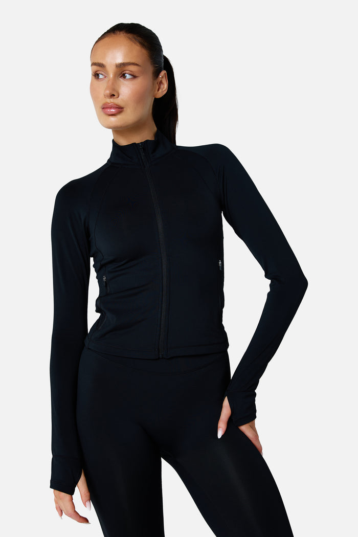 Womens Sculpt Core Track Jacket - Black