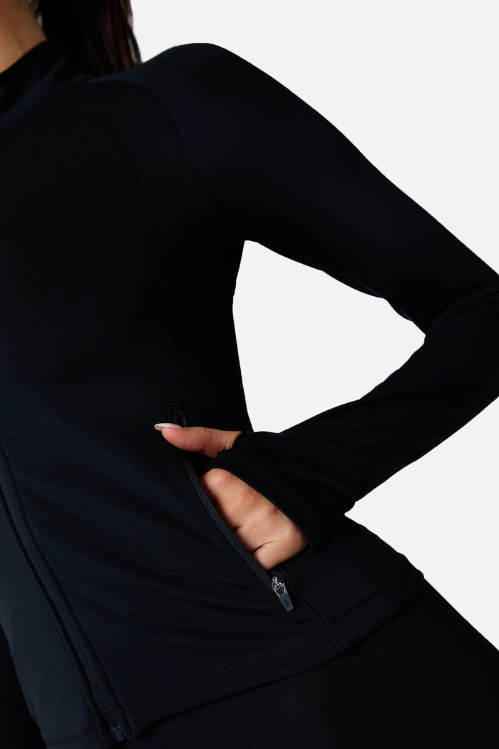 Womens Sculpt Core Track Jacket - Black