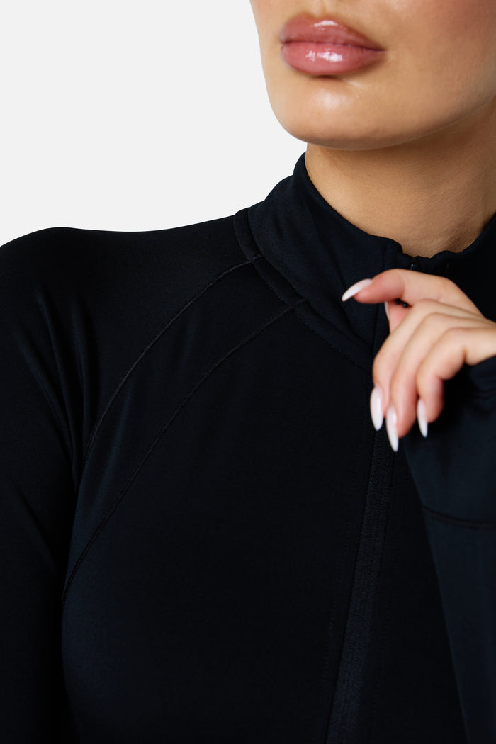Womens Sculpt Core Track Jacket - Black
