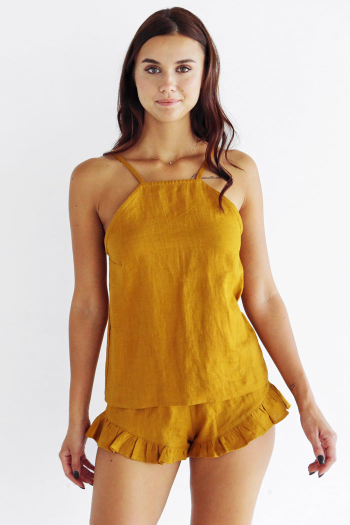 Women’s Strap Linen Top CLARY - IN STOCK