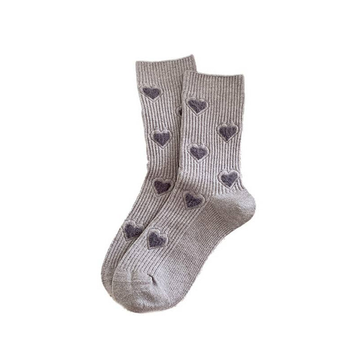 Women’s Thick Mid-Calf Heart Socks - Adored A Lovely Boutique