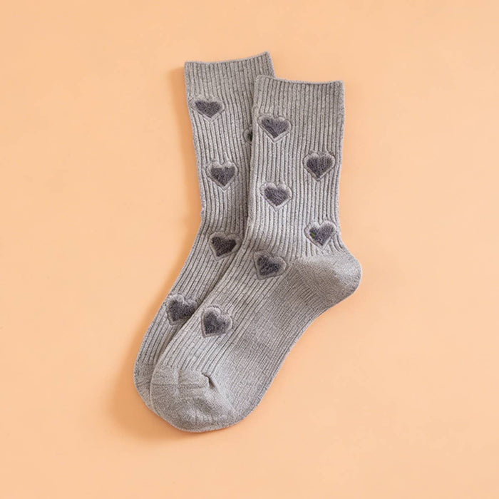 Women’s Thick Mid-Calf Heart Socks - Adored A Lovely Boutique